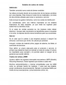 Estados de costos de ventas