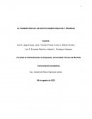 Corrupcion en las instituciones publicas y privadas