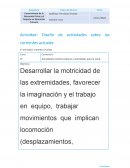 Educación física. Actividad: Diseño de actividades sobre las corrientes actuales