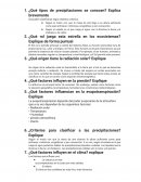 ¿Qué tipos de precipitaciones se conocen?