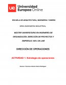 ACTIVIDAD 1. Estrategia de operaciones