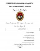 Fenómenos de Transporte de masa y calor