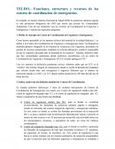 Funciones, estructura y recursos de los centros de coordinación de emergencias
