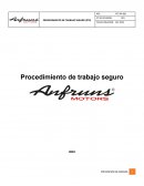 PROCEDIMIENTO DE TRABAJO SEGURO (PTS) Anfruns Motors