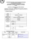 ASIGNATURA: LIDERAZGO Y RELACIONES HUMANAS