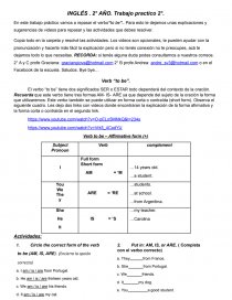Examen ingles 1 año. Página 1