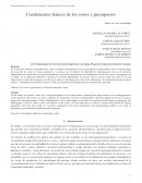 Fundamentos básicos de los costos y presupuestos. Ingeniera ambiental y sanitaria