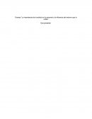 Ensayo “La importancia de la actitud en lo personal y la influencia del entorno que lo rodea”