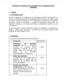PROYECTO: MEJORAR LA EFICIENCIA EN LA OPERACION DE EMPEÑOS