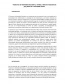 Trastorno de identidad disociativo, validez y falta de importancia por parte de la sociedad actual