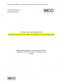 Implementación de un plan en gestión de mantenimiento