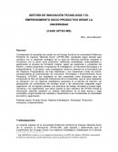 GESTIÓN DE INNOVACIÓN TECNOLOGÍA Y EL EMPRENDIMIENTO SOCIO PRODUCTIVO DESDE LA UNIVERSIDAD (CASO UPTEC-MS)