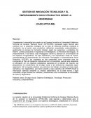 GESTIÓN DE INNOVACIÓN TECNOLOGÍA Y EL EMPRENDIMIENTO SOCIO PRODUCTIVO DESDE LA UNIVERSIDAD (CASO UPTEC-MS)
