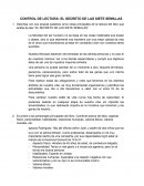 CONTROL DE LECTURA: EL SECRETO DE LAS SIETE SEMILLAS