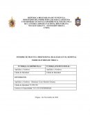 INFORME DE PRÁCTICA PROFESIONAL REALIZADA EN EL HOSPITAL PADRE OLIVEROS DE NIRGUA