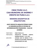 Memoria de Arquitectura - San Isidro Remodelacion