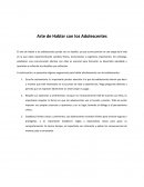 Arte de Hablar con los Adolescentes