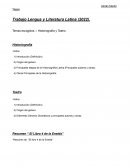 Temas escogidos→ Historiografía y Teatro
