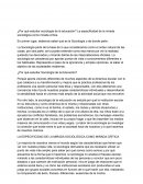 ¿Por qué estudiar sociología de la educación? La especificidad de la mirada sociológica como mirada crítica