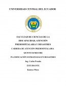 PLANIFICACIÓN ESTRATEGIAS EN DESASTRES
