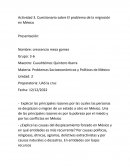 Cuestionario sobre El problema de la migración en México