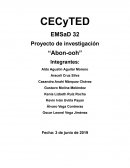 Proyecto de investigación “Abon-ooh”