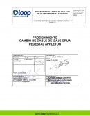 PROCEDIMIENTO CAMBIO DE CABLE DE IZAJE GRUA PEDESTAL APPLETON