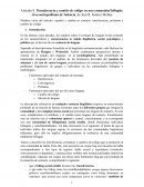 Transferencia y cambio de código en una comunidad bilingüe