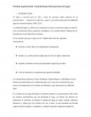 Practica Experimental “Características fisicoquímicas del agua”