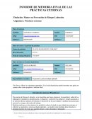 INFORME DE MEMORIA FINAL DE LAS PRÁCTICAS EXTERNAS