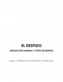 LEGISLACIÓN LABORAL Y TIPOS DE DESPIDO