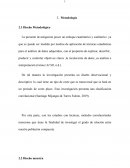 ESTADISTICAS. Diseño Metodológico
