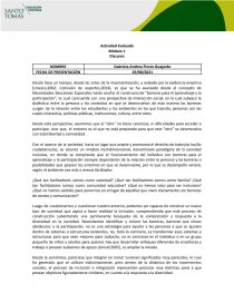 Actividad Evaluada Módulo 1 Discurso. Página 1