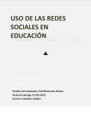 USO DE LAS REDES SOCIALES EN EDUCACIÓN