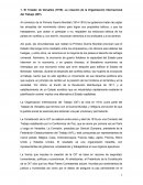El Tratado de Versalles (1919). La creación de la Organización Internacional del Trabajo (OIT).