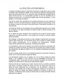 LA POLITICA ECONOMICA