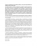 Cuál es la importancia de las políticas públicas, como parte imprescindible de la calidad de vida en nuestro país