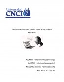 Educación Nacionalista y nueva visión de los sistemas educativos