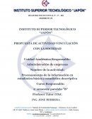 PROPUESTA DE ACTIVIDAD VINCULACIÓN CON LA SOCIEDAD