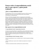 Ensayo sobre el emprendimiento social: que es, que esperar y quien puede realizarlo