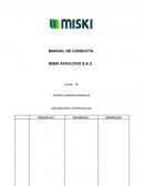MANUAL DE CONDUCTA MISKI AYACUCHO S.A.C.