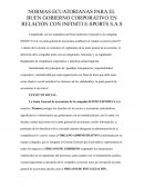 Compendio de normas ecuatorianas para el buen gobierno corporativo