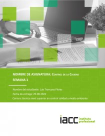 Control de calidad y gestión. Página 1