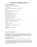 Anamnesis Neuropsicológica