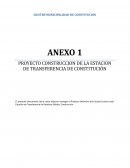 PROYECTO CONSTRUCCION DE LA ESTACION DE TRANSFERENCIA DE CONSTITUCIÓN
