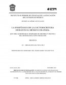 LA ENSEÑANZA DE LA LECTOESCRITURA DURANTE EL MÉXICO COLONIAL