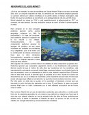 ANALISIS NENÚFARES (CLAUDE MONET)