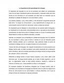 La importancia del aprendizaje de la lengua
