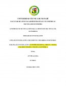 LÍNEA DE INVESTIGACIÓN: CRECIMIENTO Y DESARROLLO SOSTENIBLE