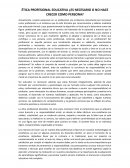 ÉTICA PROFESIONAL EDUCATIVA ¿ES NECESARIO O NO HACE CRECER COMO PERSONA?